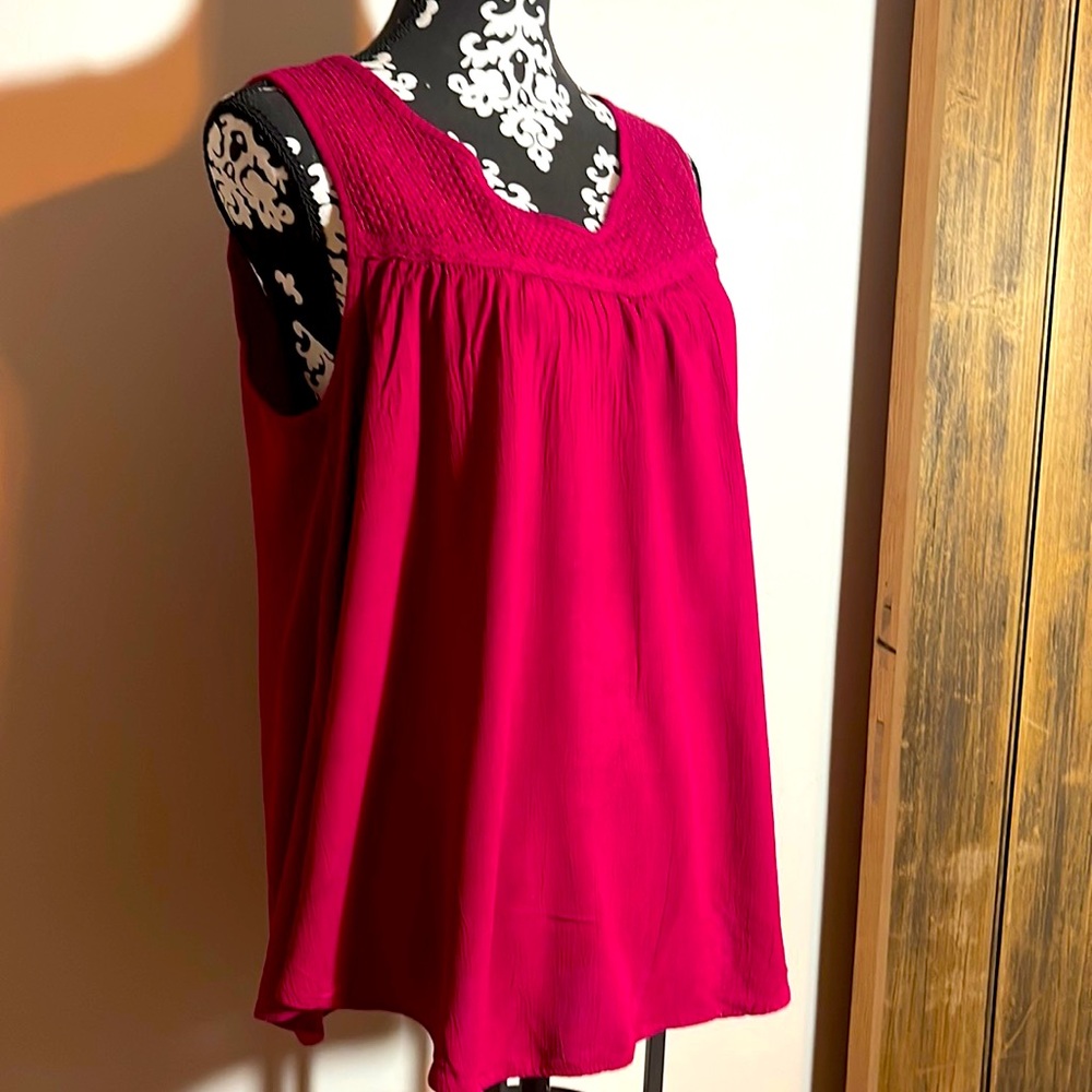 Deep red/Maroon top